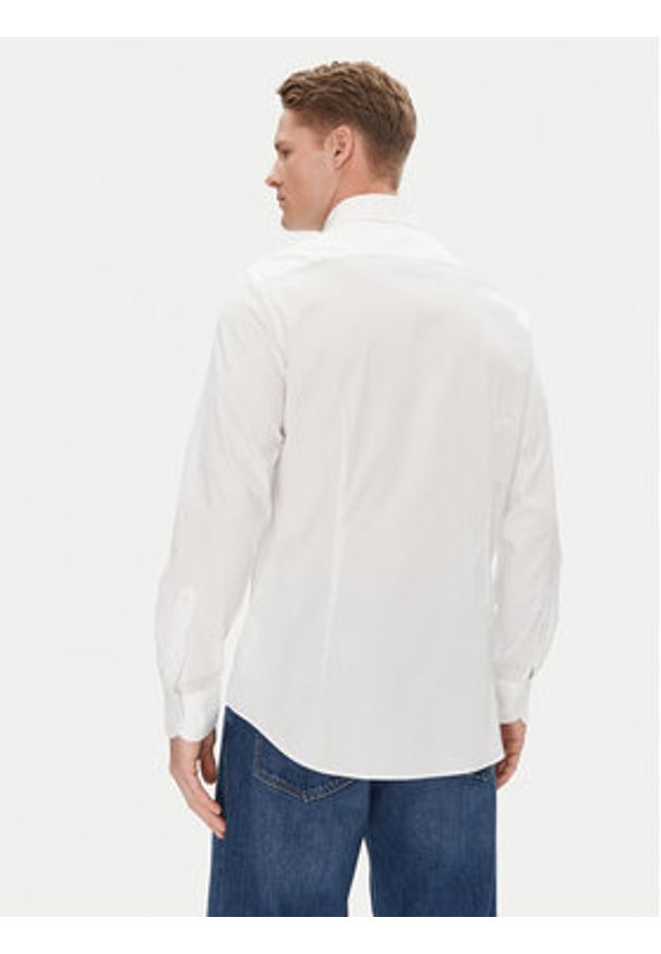 TOMMY HILFIGER - Tommy Hilfiger Koszula MW0MW38658 Biały Slim Fit. Kolor: biały. Materiał: bawełna