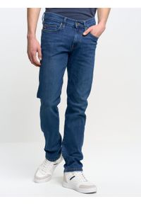 Big-Star - Spodnie jeans męskie dopasowane Terry 490. Okazja: na co dzień. Kolor: niebieski. Wzór: kolorowy. Styl: casual, klasyczny, elegancki #5