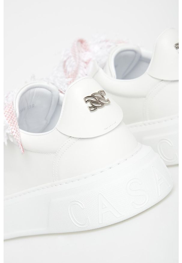 Casadei - Sneakersy damskie skórzane CASADEI. Materiał: skóra