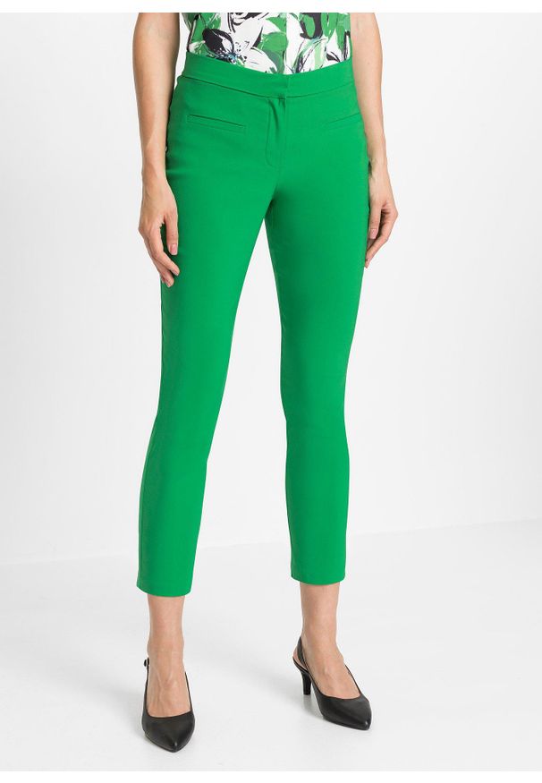 bonprix - Spodnie 7/8. Kolor: zielony