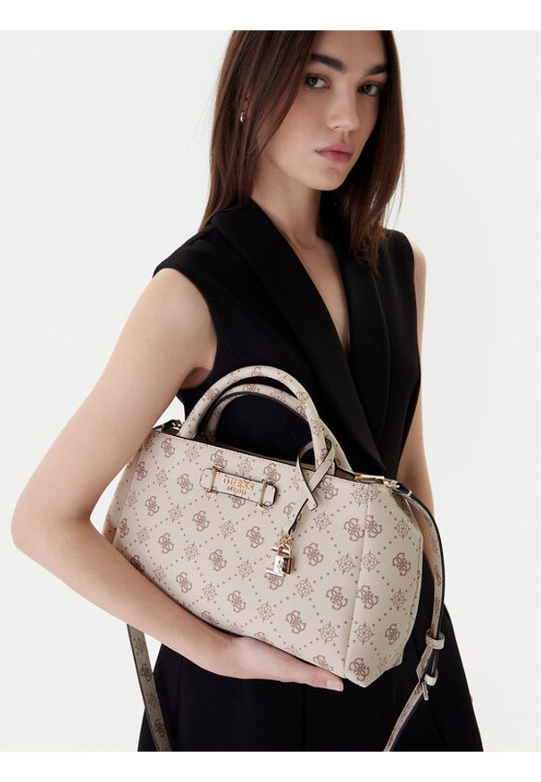 Guess Torebka Carrie Logo HWGP98 98060 Écru. Materiał: skórzane