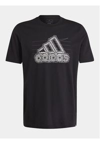 Adidas - adidas T-Shirt Growth Badge Graphic IN6258 Czarny Regular Fit. Kolor: czarny. Materiał: bawełna #4