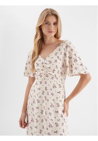 only - ONLY Sukienka codzienna 15299142 Écru Regular Fit. Okazja: na co dzień. Materiał: wiskoza. Typ sukienki: proste. Styl: casual #6