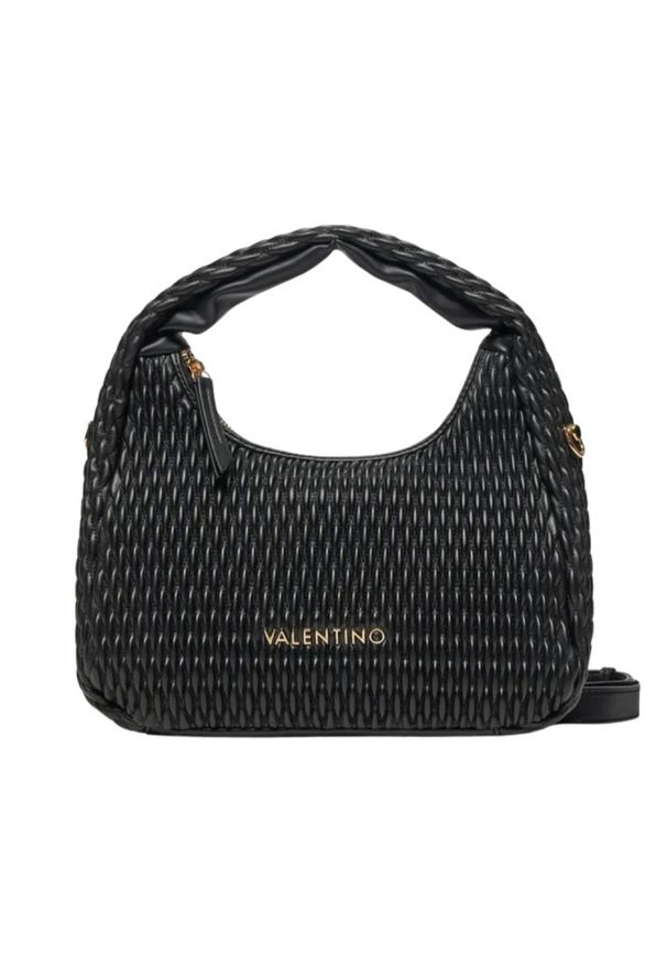 Valentino by Mario Valentino - VALENTINO Czarna torebka damska Frequency Re Hobo Bag. Kolor: czarny. Materiał: skórzane