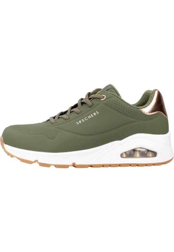 skechers - Buty SKECHERS SHIMMER AWAY Zielony. Zapięcie: bez zapięcia. Kolor: zielony. Materiał: syntetyk. Szerokość cholewki: normalna. Model: Skechers Sport. Sport: turystyka piesza