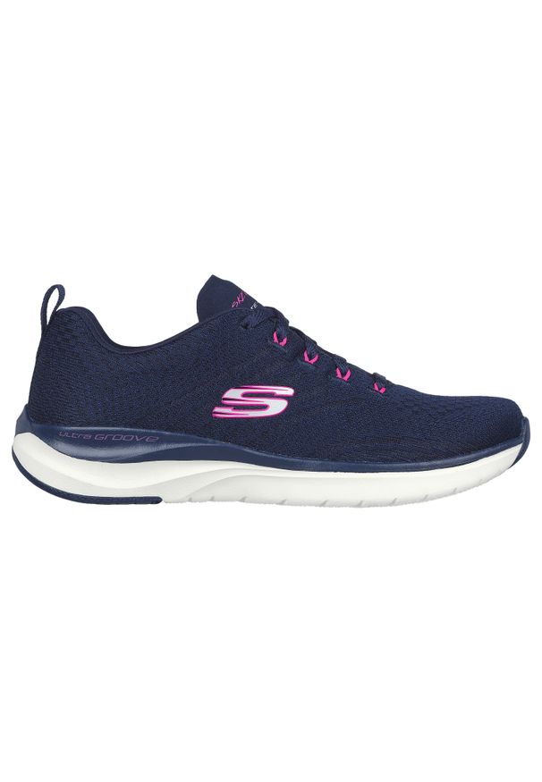 skechers - Buty do chodzenia damskie Skechers Ultra Groove. Materiał: materiał. Szerokość cholewki: normalna. Wzór: ze splotem. Sport: turystyka piesza