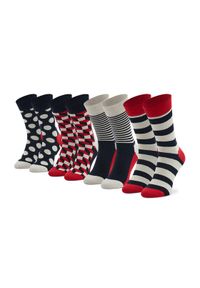 Happy-Socks - Happy Socks Skarpety wysokie unisex XBDO09-6002 Kolorowy. Materiał: materiał. Wzór: kolorowy