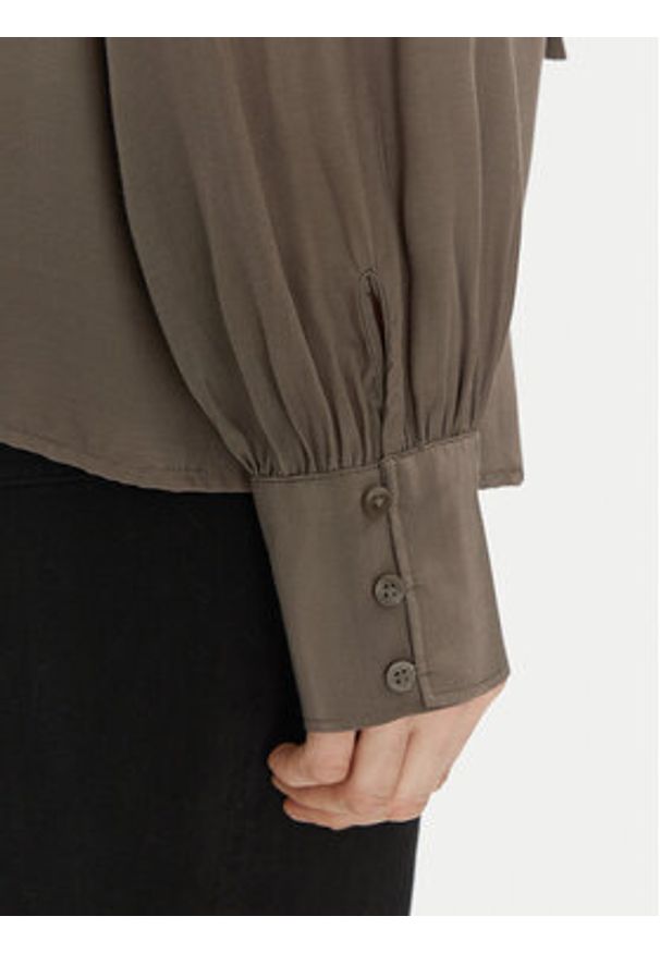 GAP - Gap Bluzka 618636-00 Brązowy Regular Fit. Kolor: brązowy. Materiał: syntetyk