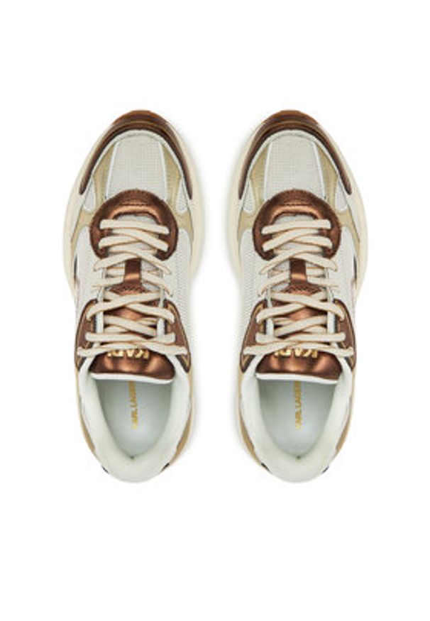 Karl Lagerfeld - KARL LAGERFELD Sneakersy Komet KL65638M Złoty. Kolor: złoty. Materiał: skóra