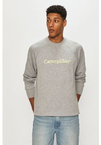CATerpillar - Caterpillar - Bluza. Okazja: na co dzień. Kolor: szary. Długość rękawa: raglanowy rękaw. Wzór: aplikacja. Styl: casual