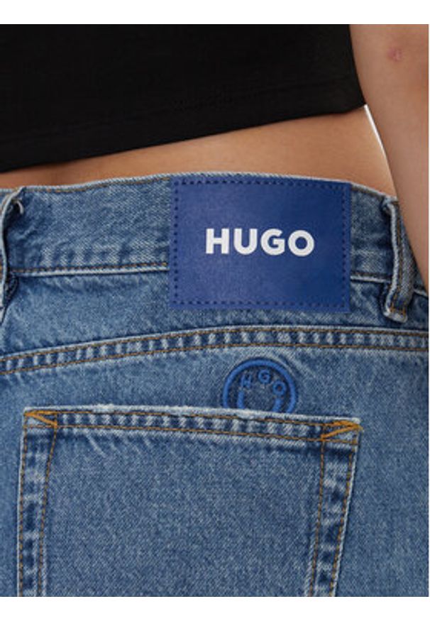 Hugo - HUGO Szorty jeansowe Gimusa_B 50540565 Niebieski Relaxed Fit. Kolor: niebieski. Materiał: bawełna