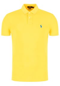 Polo Ralph Lauren Polo Core Replen 710795080 Żółty Slim Fit. Typ kołnierza: polo. Kolor: żółty. Materiał: bawełna