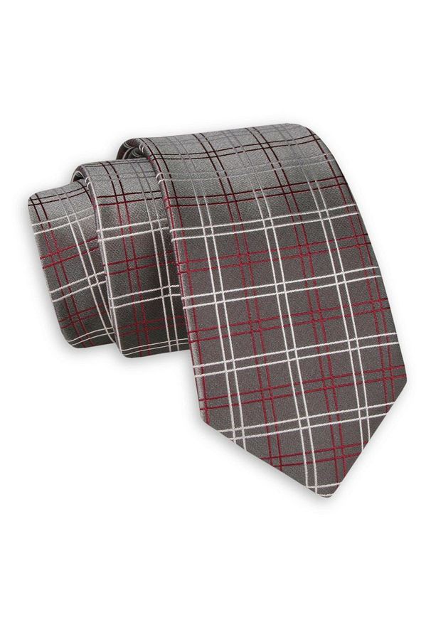 Krawat Angelo di Monti elegancki, w kratkę