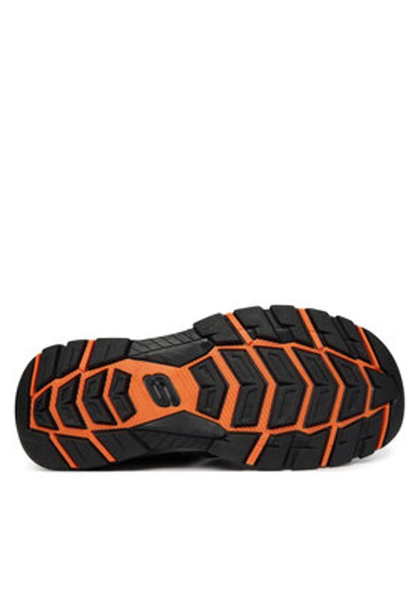 skechers - Skechers Sandały Tresmen 205187/BLK Czarny. Kolor: czarny. Materiał: skóra