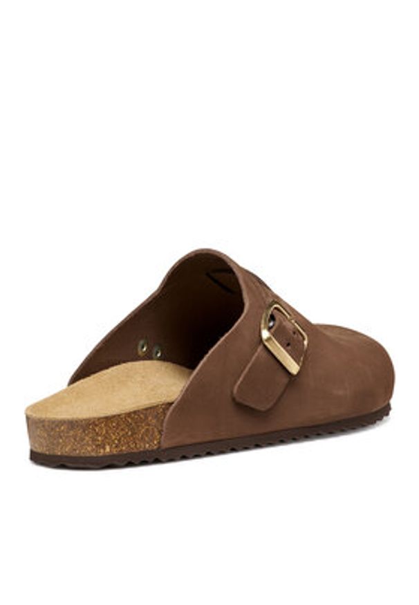 Geox Klapki D Brionia D65LSA 00032 C6003 Brązowy. Kolor: brązowy. Materiał: skóra, nubuk