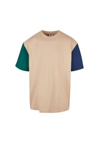 Koszulka Urban Classics Organic Oversized Colorblock. Kolor: beżowy #1