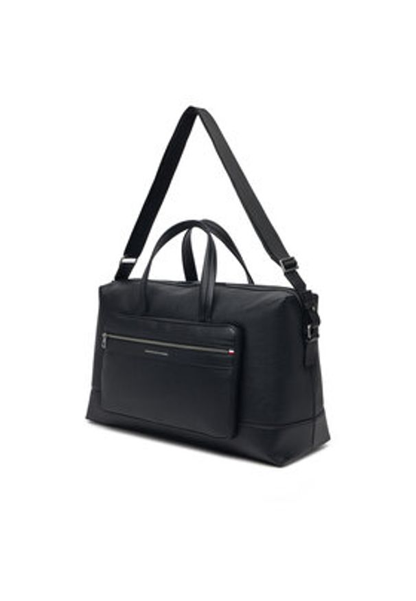 TOMMY HILFIGER - Tommy Hilfiger Torba Th Central Duffle AM0AM13351 Czarny. Kolor: czarny. Materiał: skóra