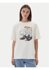 Levi's® T-Shirt Graphic Tabor 001MX-0007 Écru Regular Fit. Materiał: bawełna