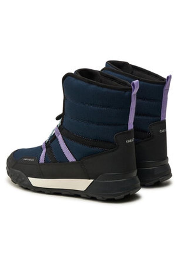 Geox Śniegowce Trekkyup J46M7F 0FU50 C4267 D Granatowy. Kolor: niebieski. Materiał: materiał