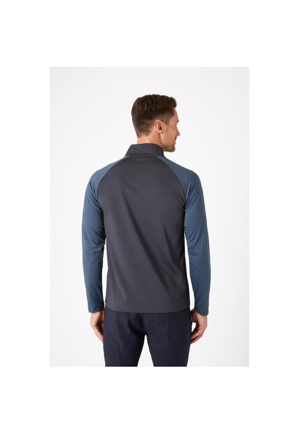 B VERTIGO - Jeździecka koszulka treningowa z zamkiem błyskawicznym B Vertigo Edmund. Okazja: na co dzień. Kolor: niebieski. Długość rękawa: długi rękaw. Styl: casual