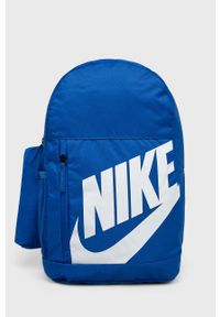 Nike Kids - Plecak dziecięcy. Kolor: niebieski. Materiał: poliester, materiał. Wzór: nadruk #1