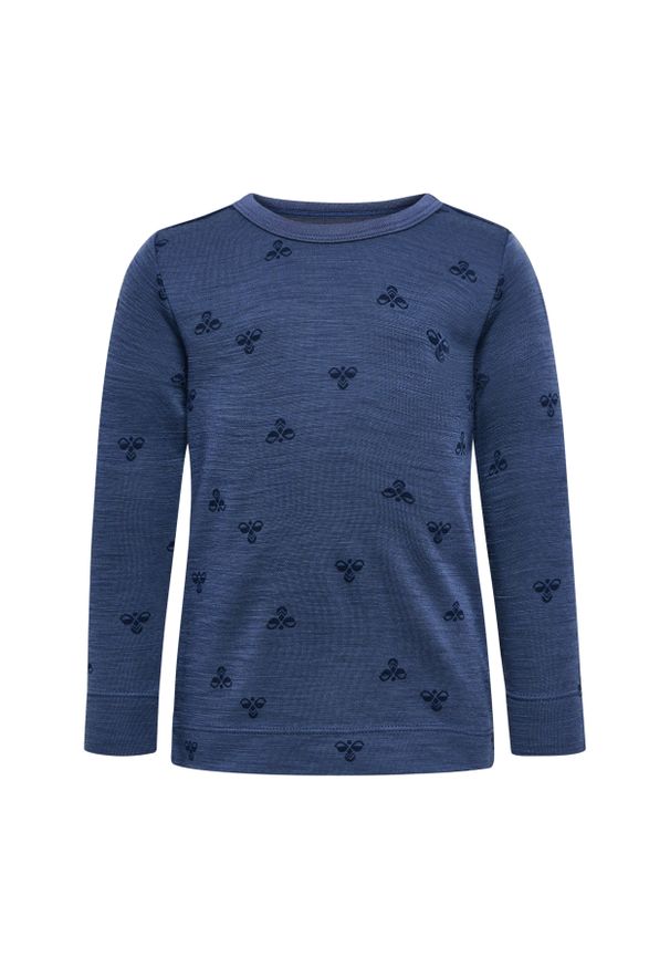 Dziecięca koszulka z długim rękawem Hummel Mini Wool. Kolor: niebieski. Długość rękawa: długi rękaw. Długość: długie