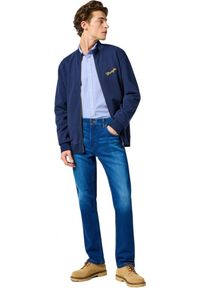 Wrangler - MESKA BLUZA WRANGLER FUNNEL NECK ZIP NAVY 112350547 #5