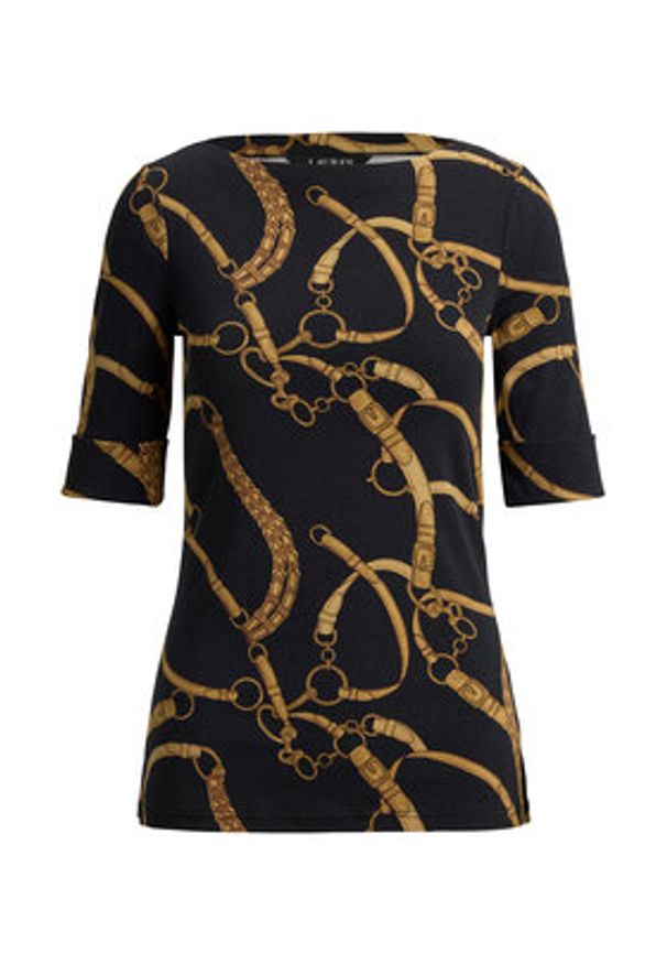Lauren Ralph Lauren - LAUREN RALPH LAUREN Bluzka Judy 200P13948001 Czarny Regular Fit. Kolor: czarny. Materiał: bawełna