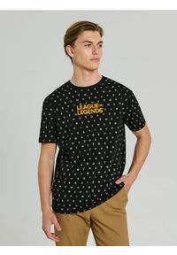 Sinsay - Koszulka z nadrukiem League of Legends - czarny. Kolor: czarny. Wzór: nadruk #1