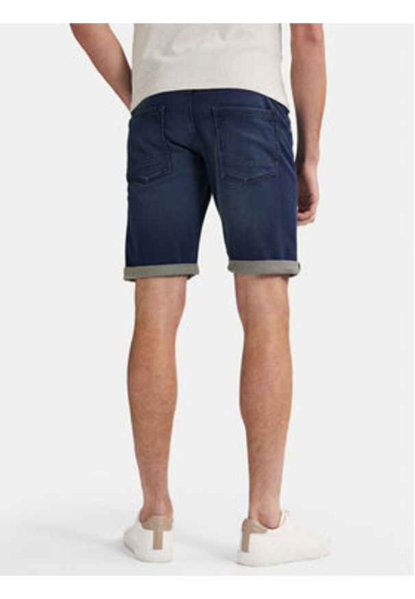 Petrol Industries Szorty jeansowe M-ROS-SHO001 Granatowy Slim Fit. Kolor: niebieski. Materiał: bawełna
