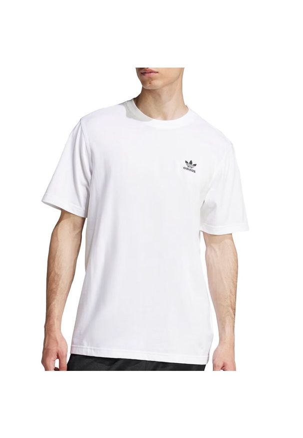 Adidas - Koszulka męska adidas Originals Trefoil Essentials JI8544 - biała. Kolor: biały. Materiał: bawełna, dzianina. Długość rękawa: krótki rękaw. Długość: krótkie