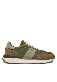 Pepe Jeans Sneakersy PMS60020 Khaki. Kolor: brązowy. Materiał: skóra, zamsz