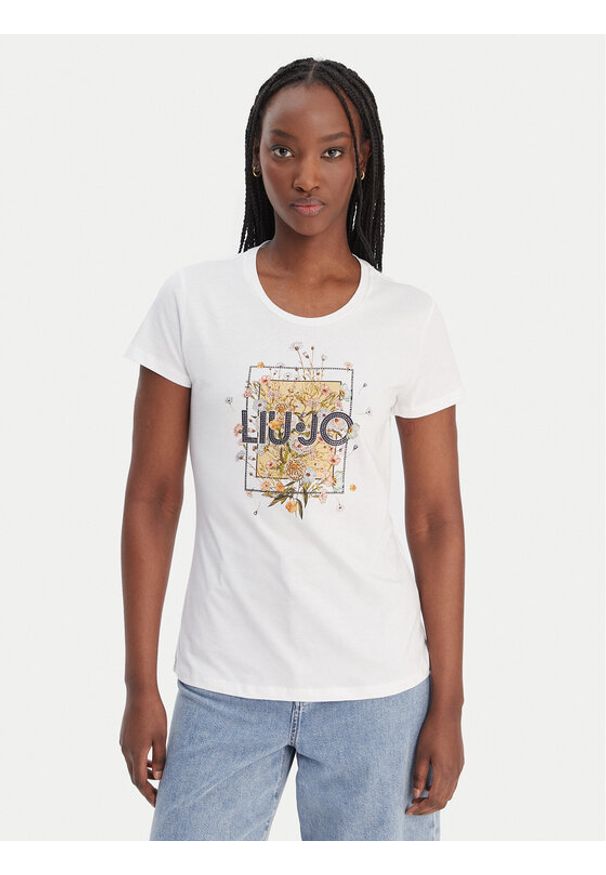 Liu Jo T-Shirt WA6493 JS923 Biały Regular Fit. Kolor: biały. Materiał: bawełna
