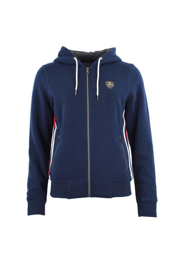 PEAK MOUNTAIN - Damska bluza polarowa Peak Mountain Acharles. Kolor: wielokolorowy, niebieski, szary. Materiał: polar. Sezon: zima. Sport: narciarstwo