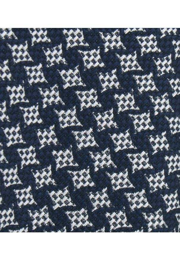 Klasyczny Krawat Klubowy - Alties - Granat, Pepitka. Kolor: niebieski. Materiał: tkanina. Styl: klasyczny