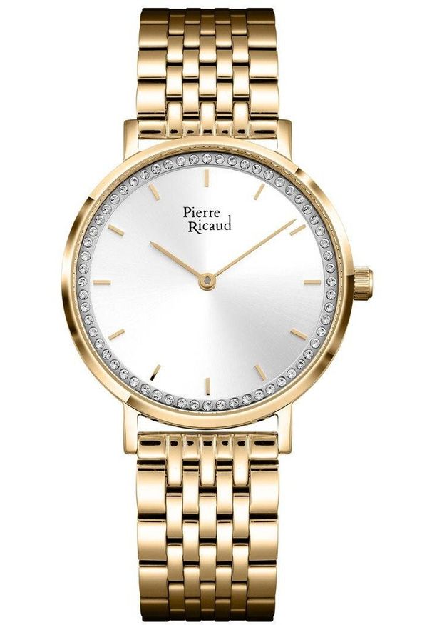 Zegarek damski Pierre Ricaud P22171.1113QZ CYRKONIE złoty. Kolor: złoty