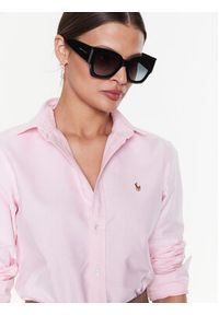 Polo Ralph Lauren Koszula 211891377002 Różowy Regular Fit. Typ kołnierza: polo. Kolor: różowy. Materiał: bawełna #5