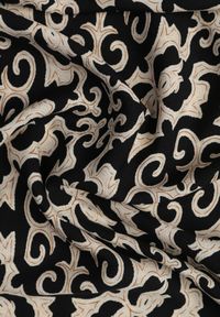 Born2be - Czarno-Beżowa Bawełniana Sukienka o Rozkloszowanym Kroju na Cienkich Ramiączkach Nellarra. Kolor: czarny. Materiał: bawełna. Długość rękawa: na ramiączkach. Sezon: lato. Styl: elegancki #4