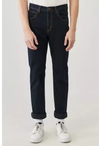 Lee - LEE BROOKLYN STRAIGHT MĘSKIE SPODNIE JEANSOWE BLUE BLACK L45271HH