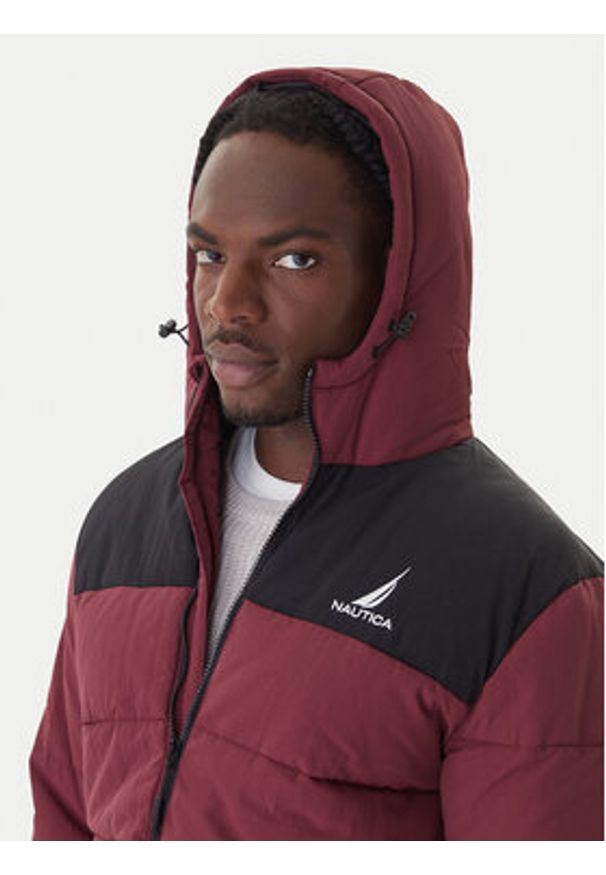 Nautica Kurtka zimowa Pocatello FZ Coat N1T04061 Bordowy Regular Fit. Kolor: czerwony. Materiał: syntetyk. Sezon: zima