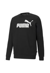 Bluza męskie Puma Ess Big Logo Crew. Kolor: wielokolorowy, biały, czarny. Materiał: bawełna, materiał. Sport: fitness #1