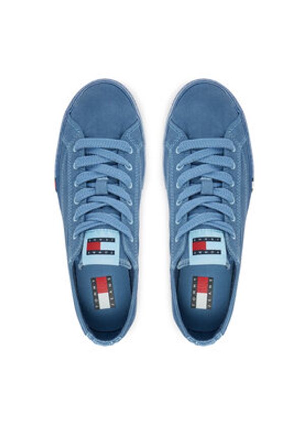 Tommy Jeans Tenisówki Archive Vulc Y2K Washed Canvas EN0EN02957 Niebieski. Kolor: niebieski. Materiał: materiał
