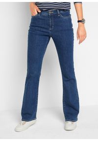 bonprix - Dżinsy w fasonie bootcut, mid waist, z bawełny organicznej. Kolor: niebieski #1