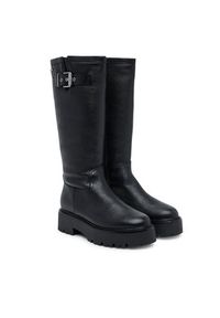 Karl Lagerfeld - KARL LAGERFELD Kozaki Burly Biker KL43490W Czarny. Kolor: czarny. Materiał: skóra #6