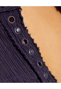 ISABEL MARANT - Krótka bluzka z nitami Lashay. Kolor: niebieski. Materiał: bawełna, jedwab. Długość: krótkie. Wzór: aplikacja #5