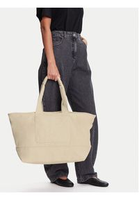 Calvin Klein Jeans Torebka Pocket Canvas Zip Weekender LV04G3093G Écru #4