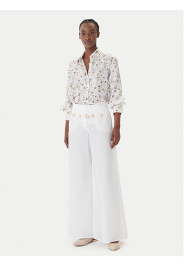 Marella Koszula Salve 2613111141 Biały Relaxed Fit. Kolor: biały. Materiał: jedwab