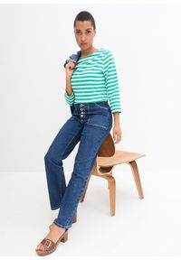 bonprix - Koszula dżinsowa. Okazja: na co dzień. Kolor: niebieski. Styl: casual #2