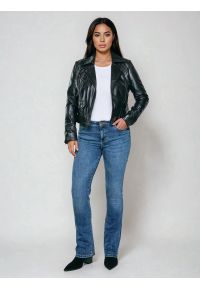 Big-Star - Jeansy damskie granatowe Adela Bootcut 536. Kolor: niebieski. Styl: klasyczny #2