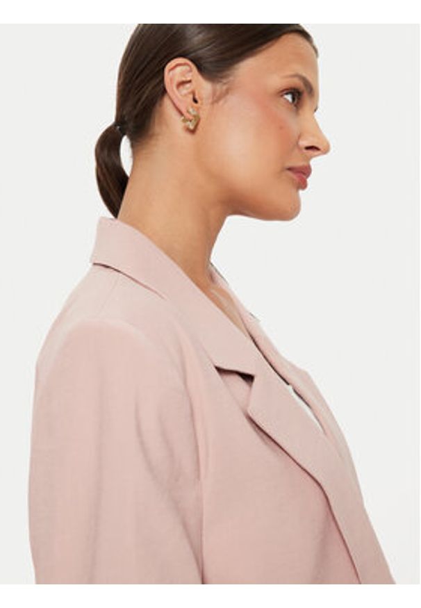 ViCOLO Marynarka TB2444 Różowy Regular Fit. Kolor: różowy. Materiał: wiskoza